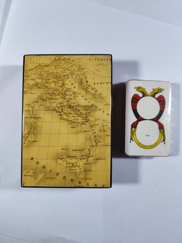 Cofanetto legno con carte - con,