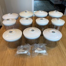 FoodSaver Snail Vacuum Seal Canister Container  Lot ( Set of 6) 50& 25 Oz