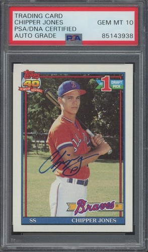 1991 topps 333 chipper jones - topps,