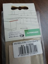 2pz bordo travertino preincollato per top cucina pircher 610x32mm €8,5