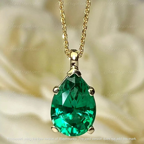 Ciondolo donna smeraldo verde