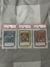 You-Gi-Oh! 3 Egyptian God Cards Legendary Collection 2010 PSA 10