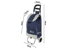 carrello per la spesa portaspesa trolley ruote carrellino alluminio pieghevole