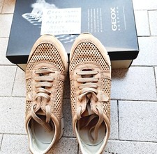 Scarpe Geox donna n° 37 beige in pelle e nabuk seminuove in scatola
