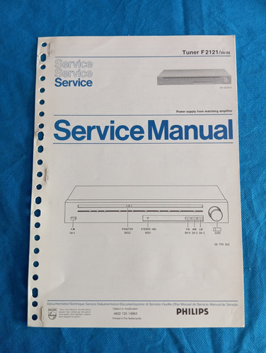 Philips f2121 tuner service - philips,