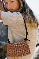 ZARA BORSA A TRACOLLA IN LEGNO