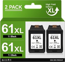 2 Pack 61 XL Black Ink