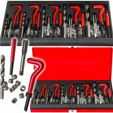 Kit Riparazione Filetti Elicoidi 131 Pz Helicoil Ripristina Filettatura M5-M12