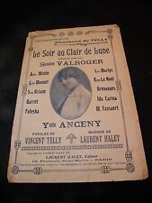 " Spartito Il Soir Al Clair De Lune Suzanne Valroger Yvette Anceny Music Sheet "