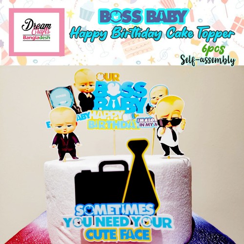 6pcs boss baby topper - topper, per