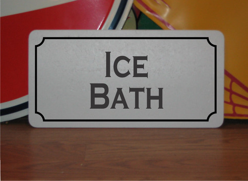 Insegna metallo per bagno - in,