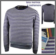 Maglione da Uomo in Lana Cashmere Maglia Pullover Maglioncino a fantasia s xxxl