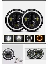 Coppia 7 " Pollici LED Faro DRL Hi/Lo Fascio Suzuki Samurai SJ410 SJ413