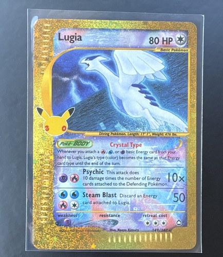 Carta pokemon cristallo lugia - pokemon,