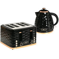 HOMCOM Kettle and Toaster Set