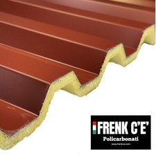 PANNELLO ALLUMINIO COIBENTATO GRECATO PER TETTI/TETTOIE 2000 mm X 1000 mm - 4 PZ