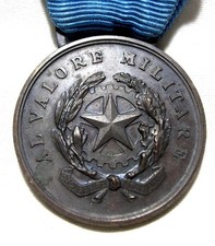 MEDAGLIA REPUBBLICA ITALIANA MEDAGLIA BRONZO AL VALORE MILITARE