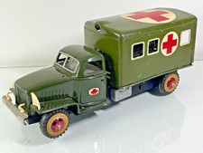 Tin Toy China MF 909 GMC CCKW-353 US Army Ambulance Truck Friction