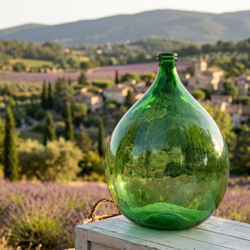 Damigiana vetro verde da - in,