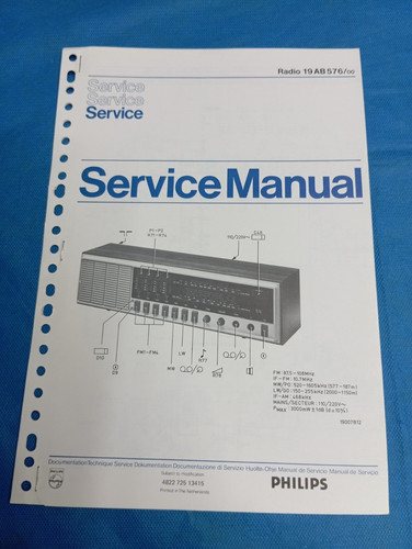 Philips 19ab576 service - service, manual