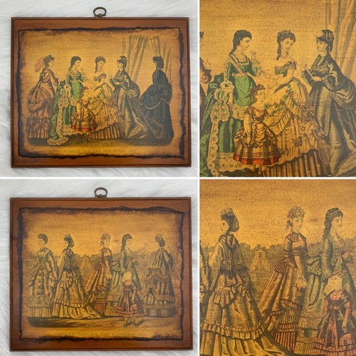 Vintage decoupage legno parete
