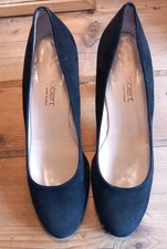 Scarpe decoltè velluto nero e borchie dorate donna De Robert n. 38 made in Italy