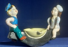 Posacenere Coronetti Cunardo anni ‘50 ceramica smaltata vintage rara firmata