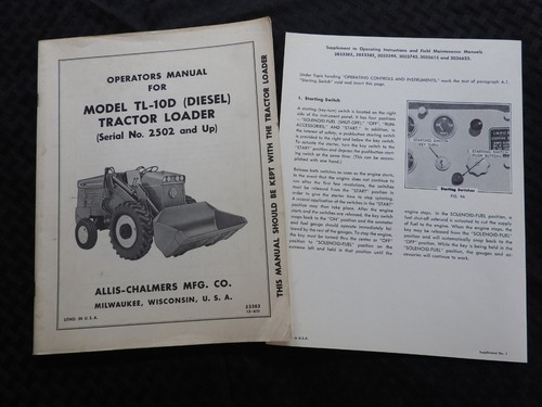 Originale allis chalmers 10ld - chalmers,