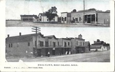 Frog Town, Bird Island MN--vecchi negozi, edifici; bello 1912 PPC