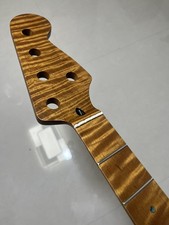 AAAAA 5 corde raso 21 tasti arrosto fiamma acero jazz basso chitarra collo 34 pollici