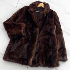 Mezzo cappotto visone mogano