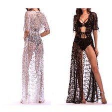 Abito Maxi Trasparente Con