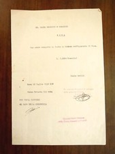 Fattura L. 2.000 Paolo Grilli per busto Duce CASSA DEPOSITI E PRESTITI ROMA 1933