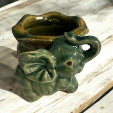 Vintage Majolica Baby Elephant