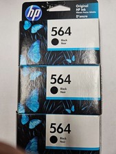3PK GENUINE HP 564 Black Ink