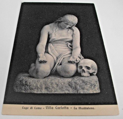 Cartolina vintage scultura - cartolina,