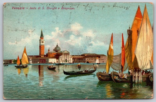 Vintage venice postcard - venice,