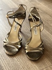 Sandali dorati Jimmy Choo