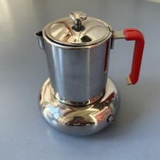 Lavazza Principessa Moka Vintage Rossa Inox  Caffettiera 4/6 Tazze Made in Italy