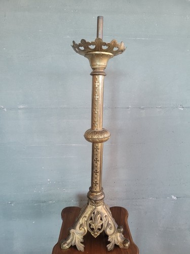 Candeliere altare bronzo - da,