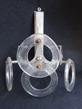 Singola Applique Sciolari Ad Anelli Anni 70 Murano Glass 