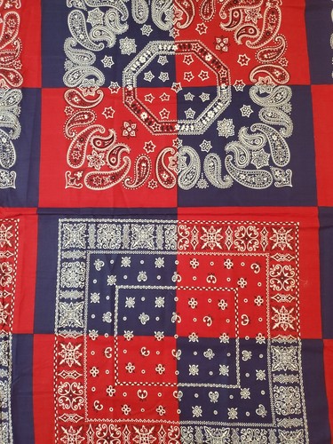 Bandana vintage tessuto - , rosso