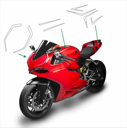 Set adesivi compatibili ducati - adesivi,