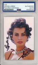 SOPHIA LOREN AUTOGRAPHED PSA