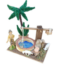 pozzo presepe statua con