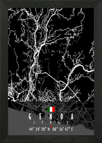 Mappa genova italia poster - mappa,