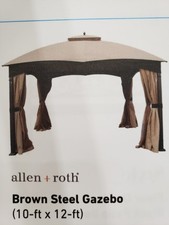 Gazebo 10ft × 12ft, broun