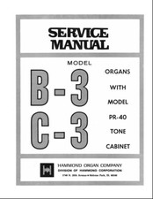 Hammond B3 C3 service manual repair PDF Schematic diagrams -Schaltplan PR40 QR40