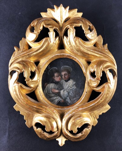 Dipinto olio barocco rame - dipinto,