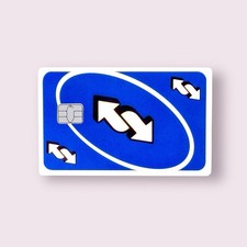 Adesivo Uno Reverse Blu Carta